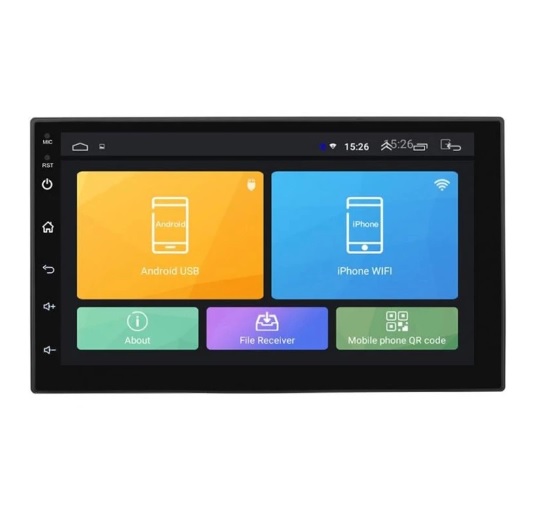 Player auto mp5 universal touch screen klausstech, lcd 7”, gps, wi fi, bt, radio, android
